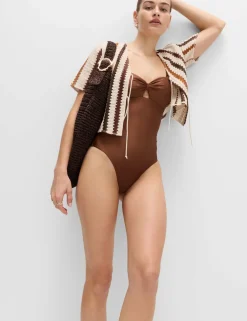 Bandeau Trim Detail Swimsuit