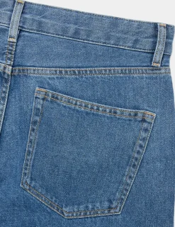 Barrel Fit Pure Cotton Rigid Jeans
