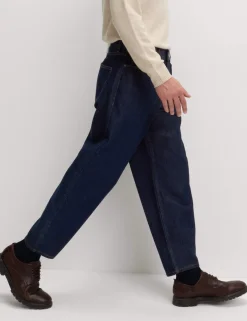 Barrel Fit Pure Cotton Rigid Jeans