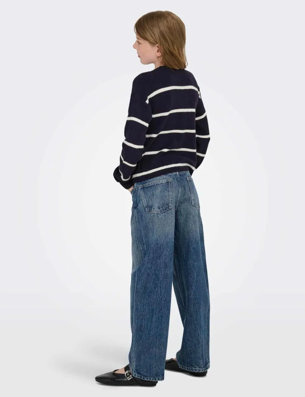 Barrel Leg Pure Cotton Jeans (8-14 Yrs)