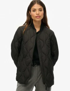 Baseball Collar Relaxed Quilted Jacket