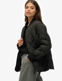 Baseball Collar Relaxed Quilted Jacket