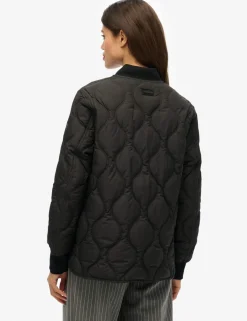 Baseball Collar Relaxed Quilted Jacket