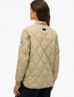Baseball Collar Relaxed Quilted Jacket