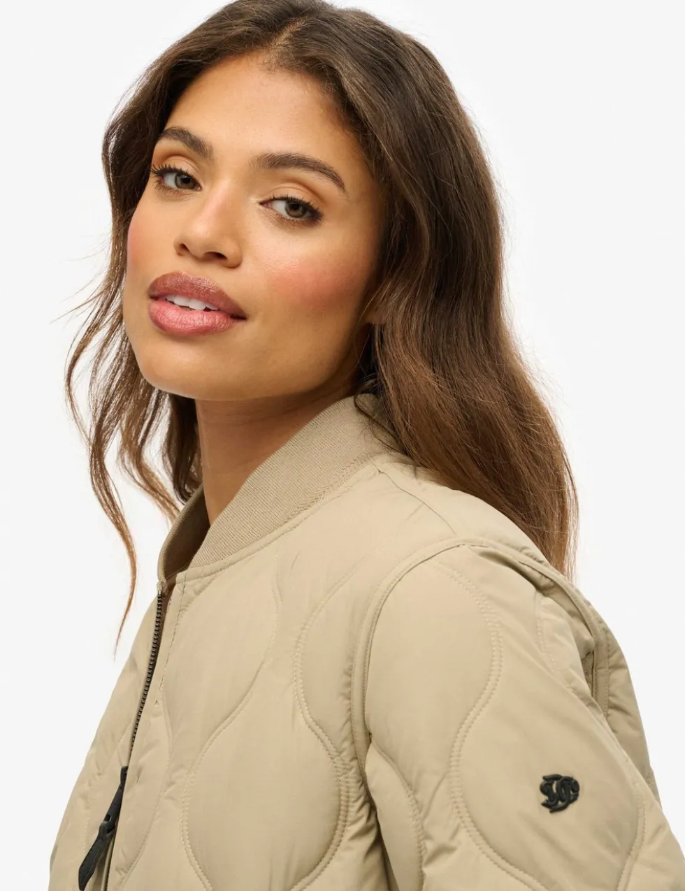 Baseball Collar Relaxed Quilted Jacket