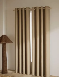 Basketweave Eyelet Curtains