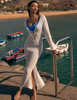 Beach MyWear Knitted V-Neck Maxi Beach Dress