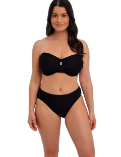 Beach Waves Textured High Leg Bikini Bottoms
