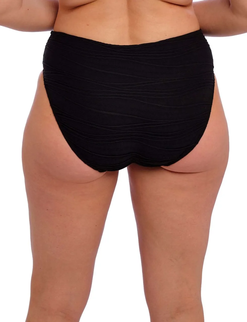 Beach Waves Textured High Leg Bikini Bottoms