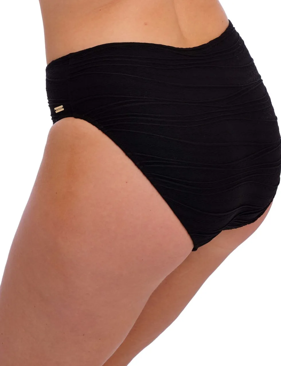 Beach Waves Textured High Leg Bikini Bottoms