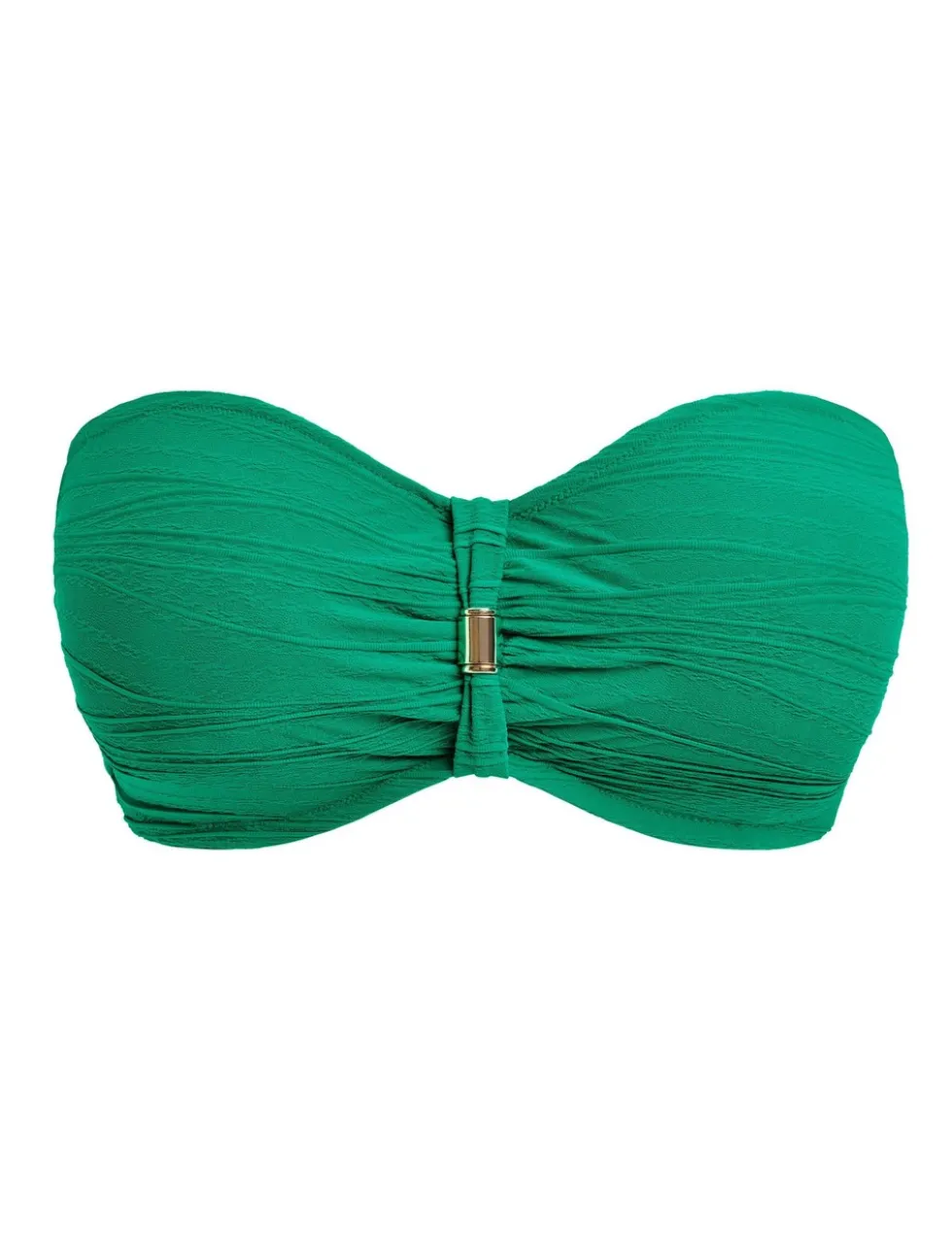 Beach Waves Textured Wired Bandeau Bikini Top (D-G)