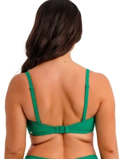 Beach Waves Textured Wired Bandeau Bikini Top (D-G)