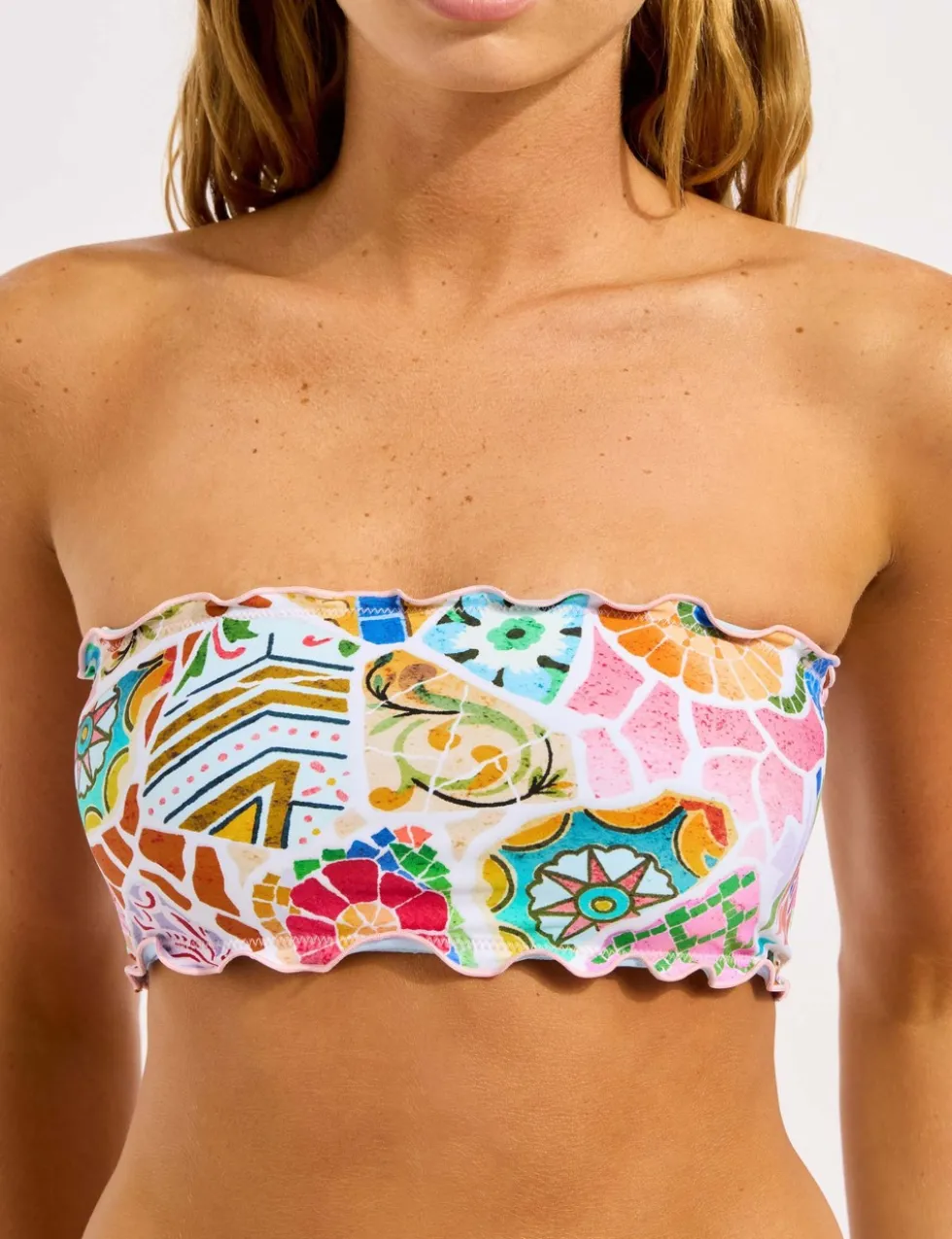 BeachBohème Printed Bandeau Bikini Top