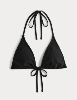 Bead Detail Triangle Bikini Top