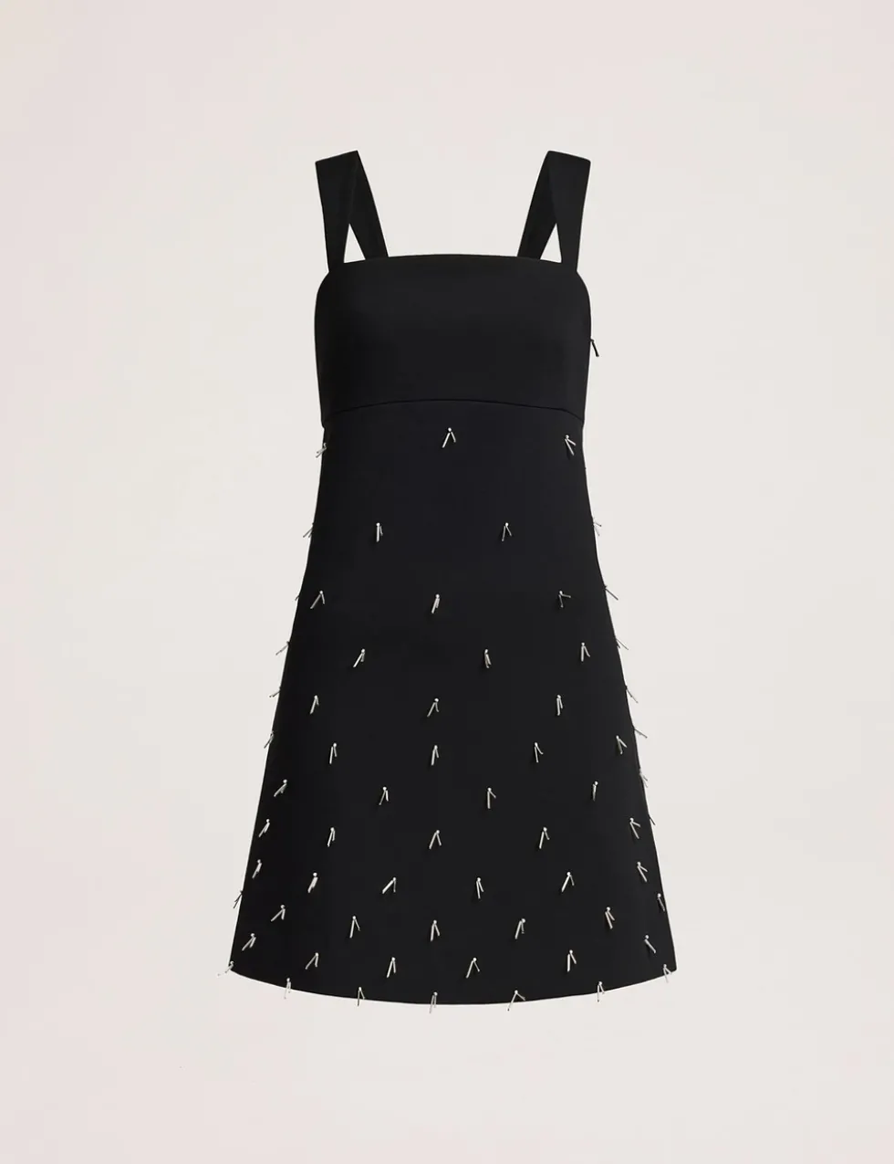 Beaded Square Neck Mini Shift Dress