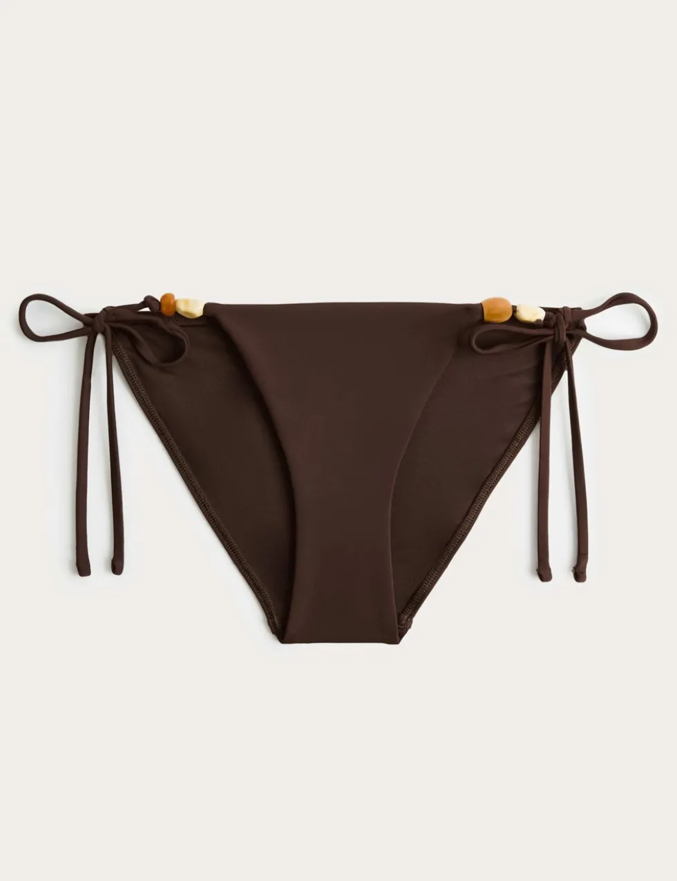 Beaded Tie Side Bikini Bottoms