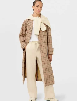 Belted Double Breasted Relaxed Trench Coat