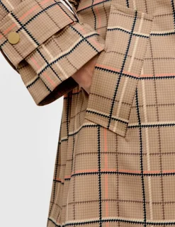Belted Double Breasted Relaxed Trench Coat