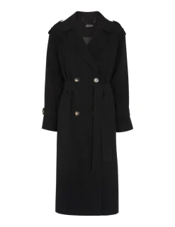 Belted Double Breasted Trench Coat