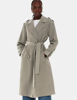 Belted Double Breasted Trench Coat