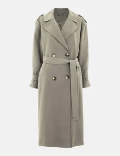 Belted Double Breasted Trench Coat