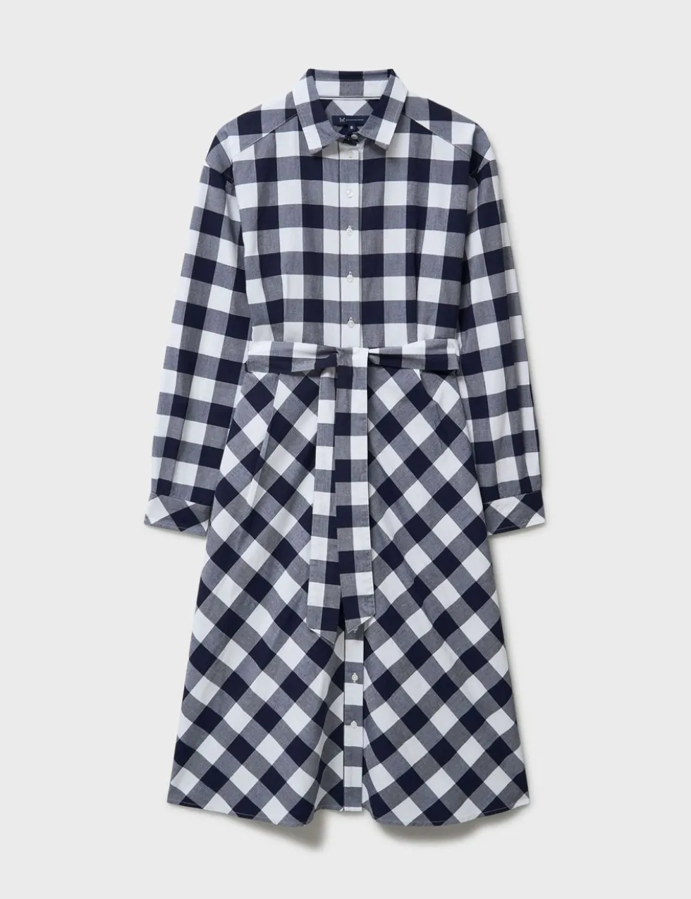 Belted Midi Shirt Dress with Linen