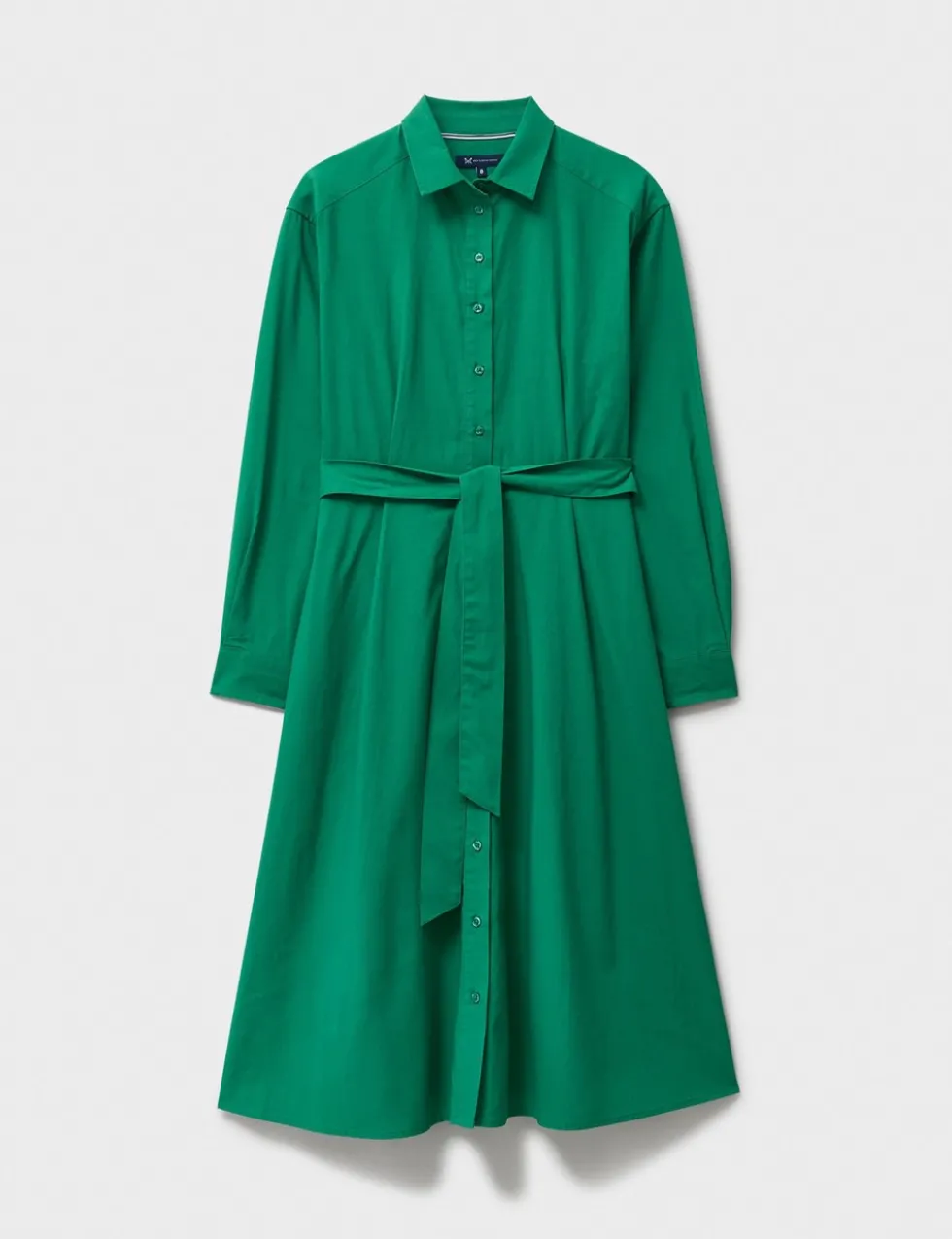 Belted Midi Shirt Dress with Linen