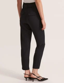 Belted Straight Leg Trousers