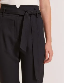 Belted Straight Leg Trousers