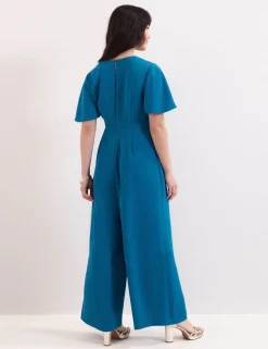 Belted Wide Leg Jumpsuit