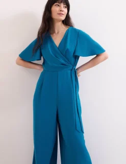 Belted Wide Leg Jumpsuit