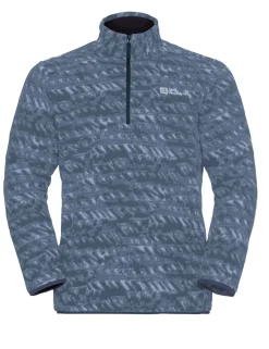 Big Sky Printed Funnel Neck Half Zip Fleece
