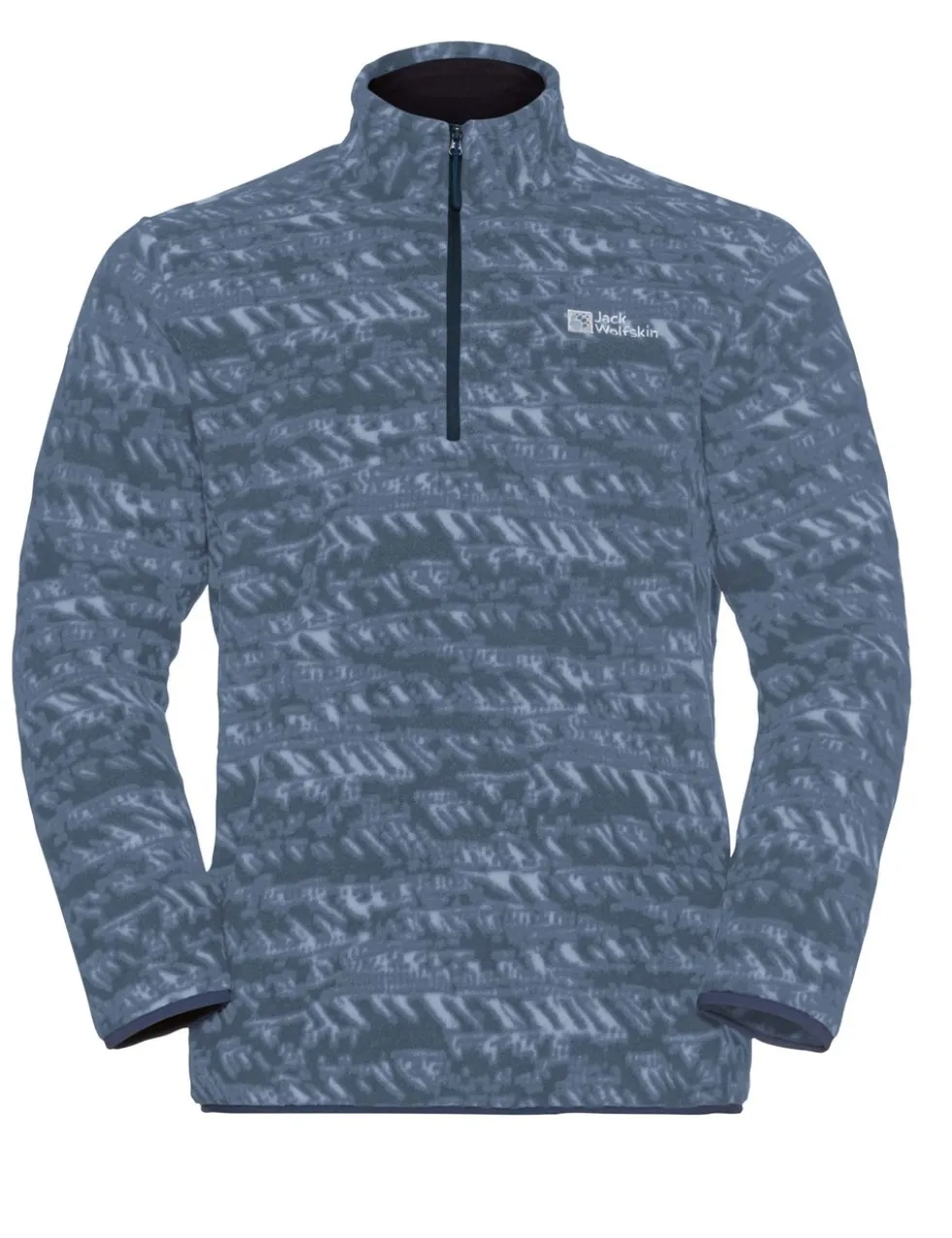 Big Sky Printed Funnel Neck Half Zip Fleece