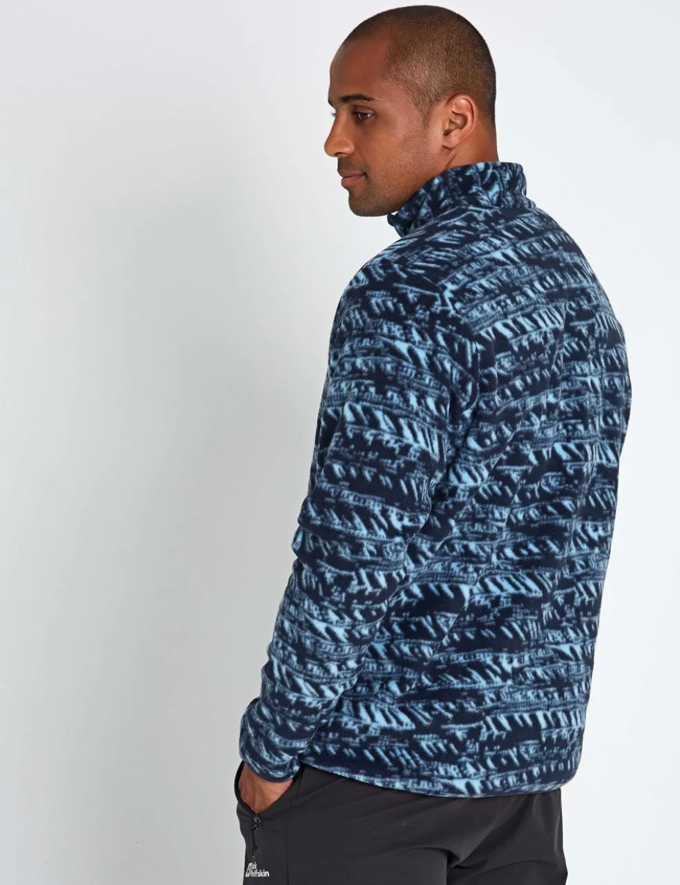 Big Sky Printed Funnel Neck Half Zip Fleece