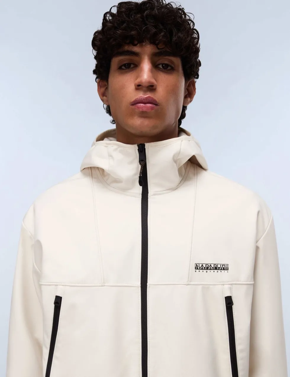 Biois Hooded Funnel Neck Sports Jacket