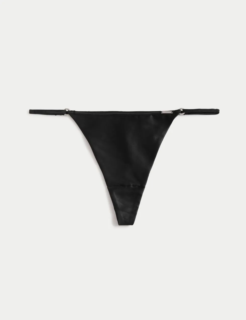 Black Label Satin Tanga Thong