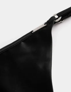 Black Label Satin Tanga Thong