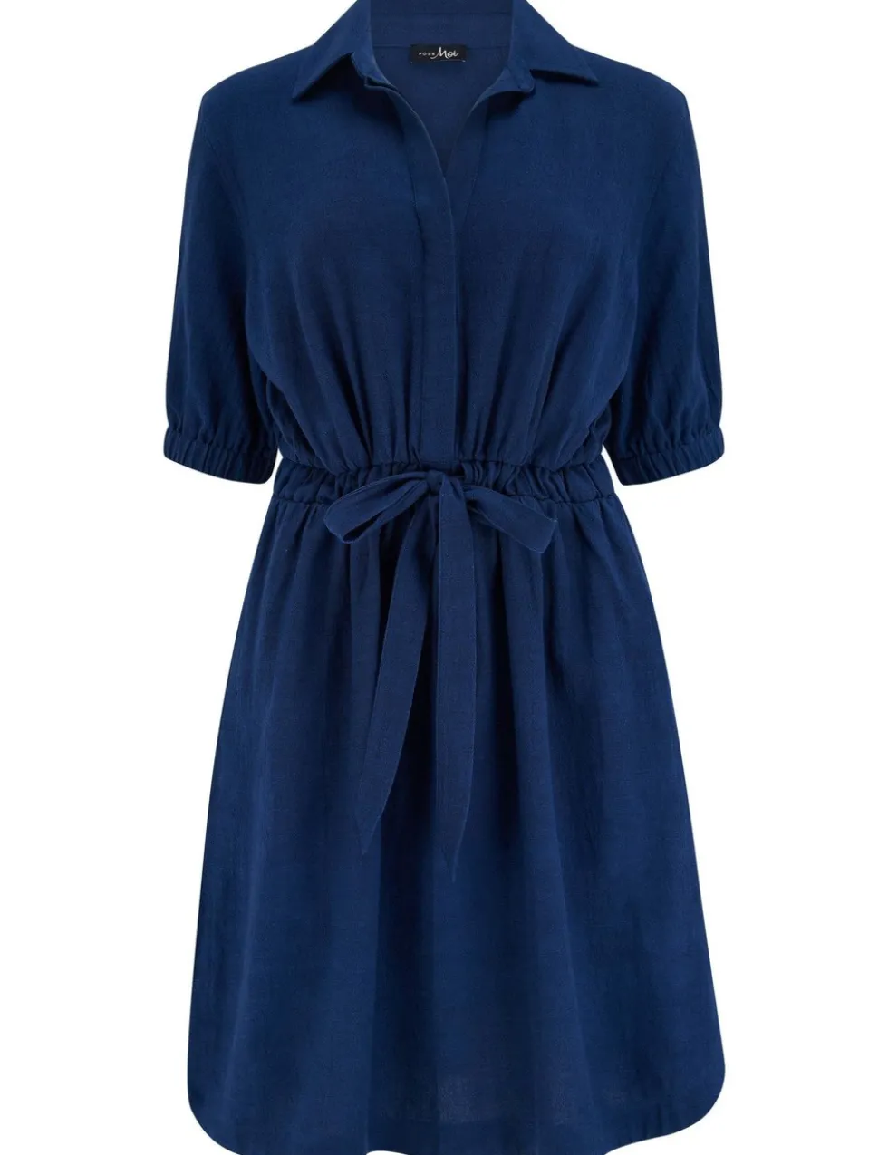 Blair Half Placket Channel Waist Shirt Dress