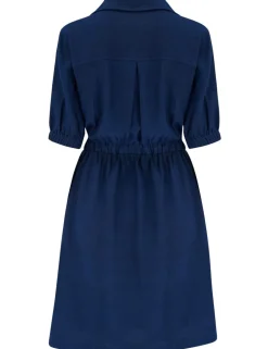 Blair Half Placket Channel Waist Shirt Dress