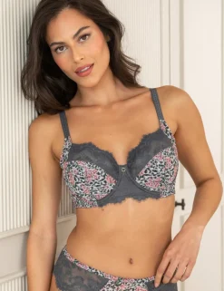 Bliss Floral Wired Side Support Full Cup Bra (D-J)