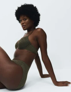 Body Lace Wired Demi Cup Bra (A-E)