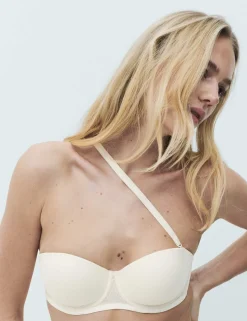 Body Lace Wired Strapless Bra (A-E)