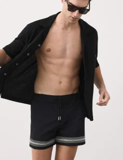 Border Embroidered Swim Shorts