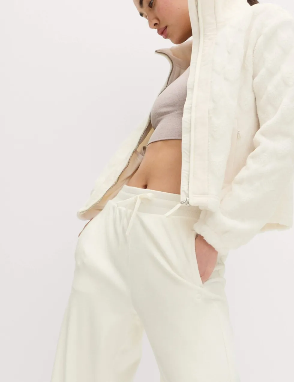 Borg Funnel Neck Fleece Jacket