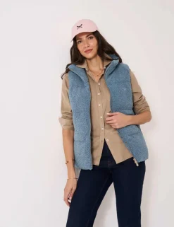 Borg Padded Funnel Neck Gilet