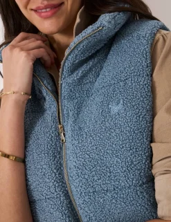 Borg Padded Funnel Neck Gilet