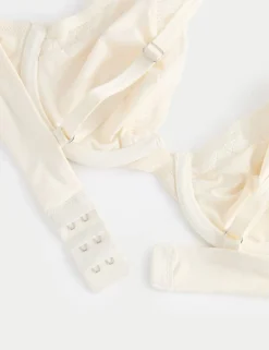 Boston Microfibre Lace Trim Wired PlungeBra