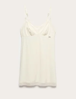 Boston Microfibre Non Wired Lace Trim Slip
