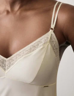 Boston Microfibre Non Wired Lace Trim Slip