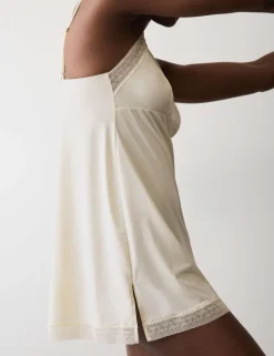 Boston Microfibre Non Wired Lace Trim Slip